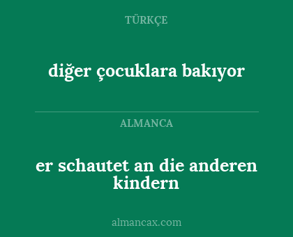 diğer çocuklara bakıyor - er schautet an die anderen kindern