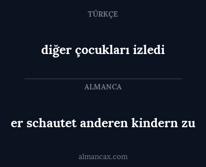 diğer çocukları izledi - er schautet anderen kindern zu