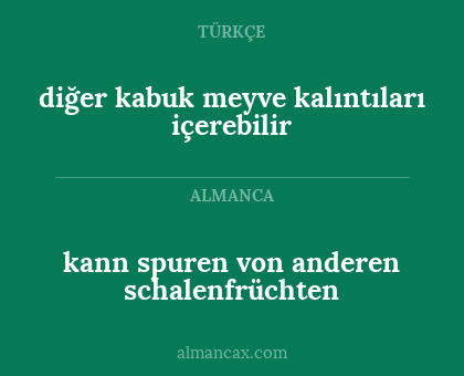 diğer kabuk meyve kalıntıları içerebilir - kann spuren von anderen schalenfrüchten