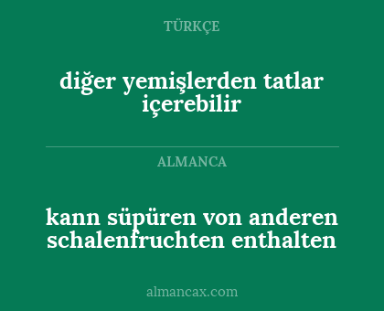 kann süpüren von anderen schalenfruchten enthalten - diğer yemişlerden tatlar içerebilir