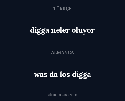 was da los digga - digga neler oluyor