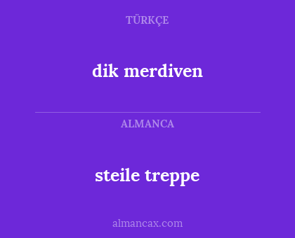 dik merdiven - steile treppe