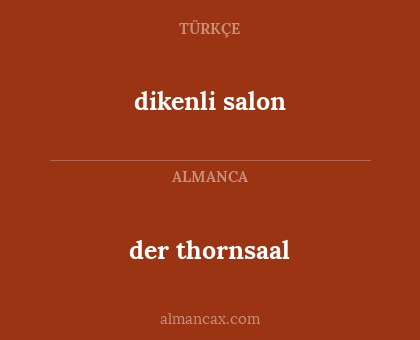 der thornsaal - dikenli salon