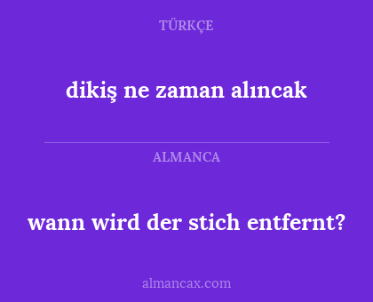 wann wird der stich entfernt? - dikiş ne zaman alıncak