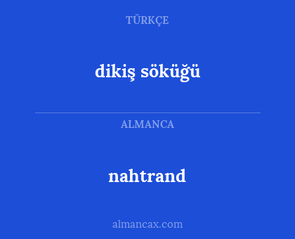nahtrand - dikiş söküğü