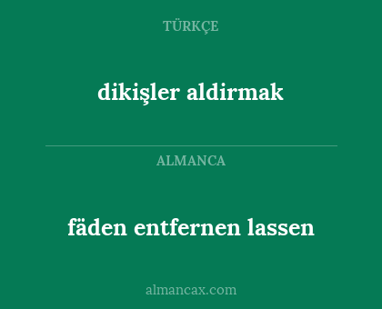 fäden entfernen lassen - dikişler aldirmak