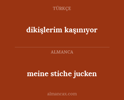 meine stiche jucken - dikişlerim kaşınıyor