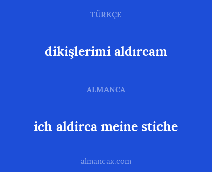 dikişlerimi aldırcam - ich aldirca meine stiche