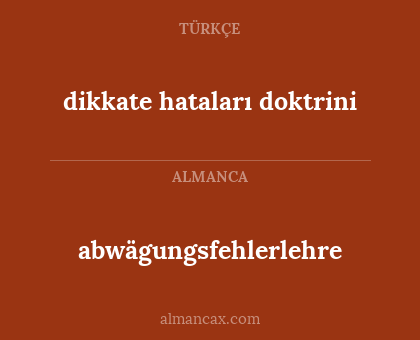 abwägungsfehlerlehre - dikkate hataları doktrini