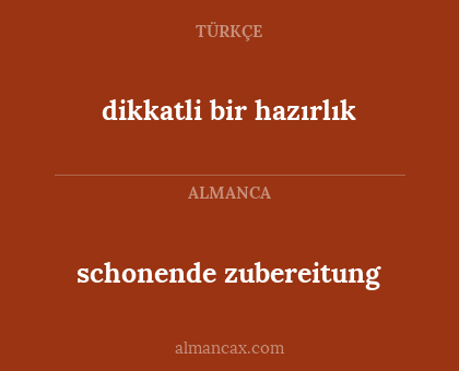 dikkatli bir hazırlık - schonende zubereitung