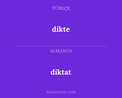 dikte - diktat