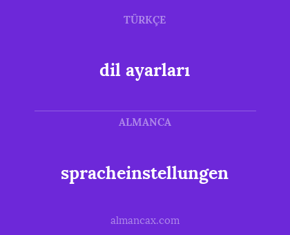 spracheinstellungen - dil ayarları