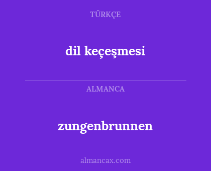 zungenbrunnen - dil keçeşmesi