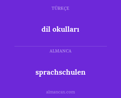 sprachschulen - dil okulları