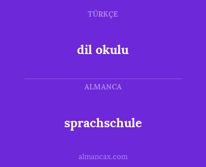 sprachschule - dil okulu