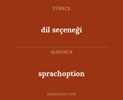 dil seçeneği - sprachoption