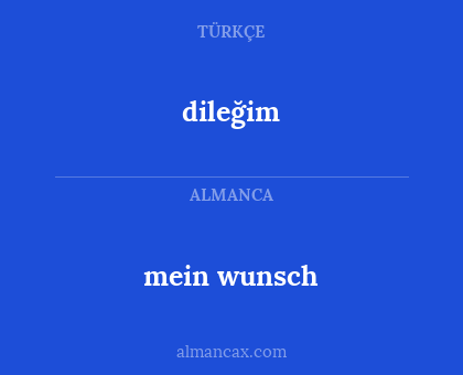 dileğim - mein wunsch
