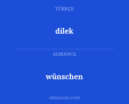 wünschen - dilek