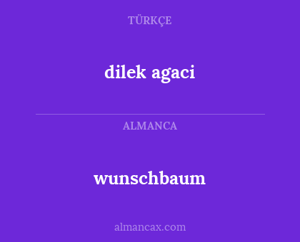wunschbaum - dilek agaci