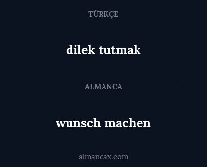 dilek tutmak - wunsch machen