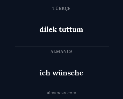 ich wünsche - dilek tuttum