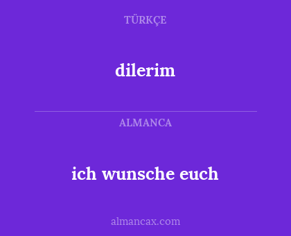ich wunsche euch - dilerim