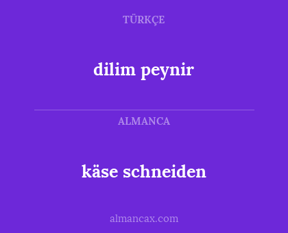 käse schneiden - dilim peynir