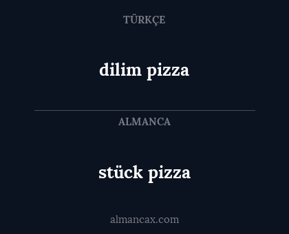 dilim pizza - stück pizza