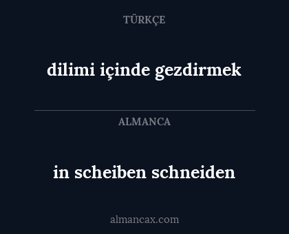 in scheiben schneiden - dilimi içinde gezdirmek