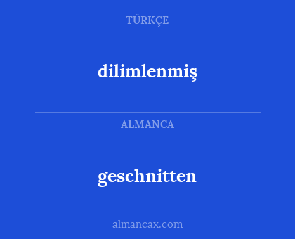 geschnitten - dilimlenmiş
