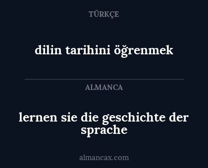 lernen sie die geschichte der sprache - dilin tarihini öğrenmek