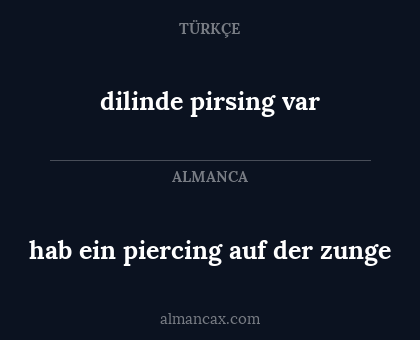 dilinde pirsing var - hab ein piercing auf der zunge