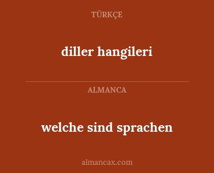diller hangileri - welche sind sprachen