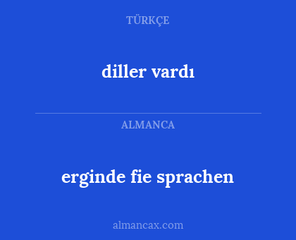 erginde fie sprachen - diller vardı