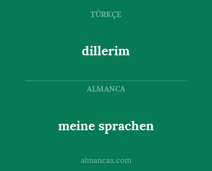 dillerim - meine sprachen