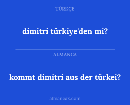 kommt dimitri aus der türkei? - dimitri türkiye'den mi?