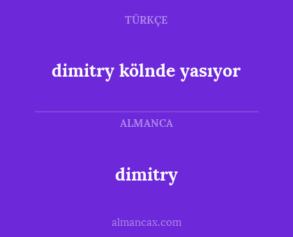 dimitry - dimitry kölnde yasıyor