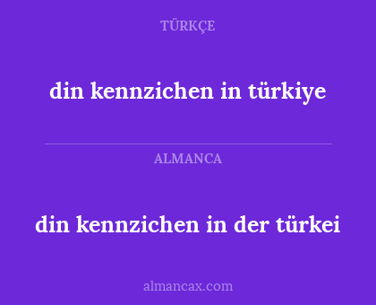 din kennzichen in türkiye - din kennzichen in der türkei
