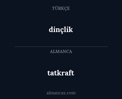 dinçlik - tatkraft