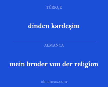 mein bruder von der religion - dinden kardeşim