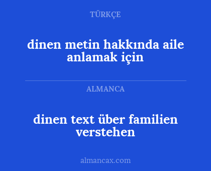 dinen text über familien verstehen - dinen metin hakkında aile anlamak için