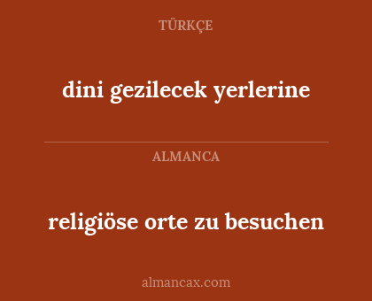 religiöse orte zu besuchen - dini gezilecek yerlerine