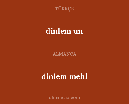 dinlem un - dinlem mehl