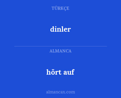 dinler - hört auf