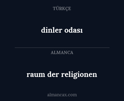 raum der religionen - dinler odası