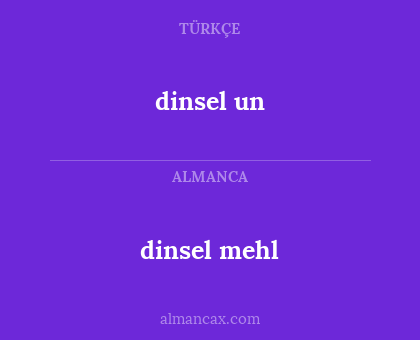 dinsel un - dinsel mehl