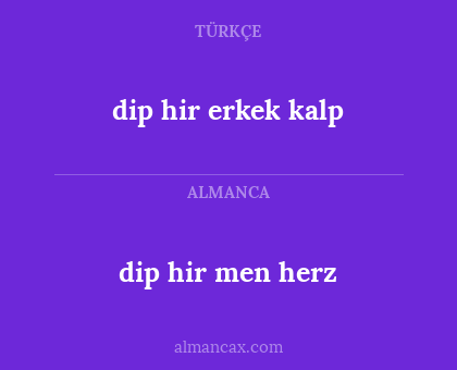 dip hir erkek kalp - dip hir men herz