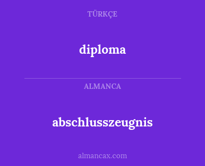 abschlusszeugnis - diploma