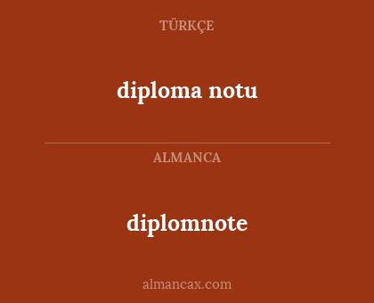 diplomnote - diploma notu