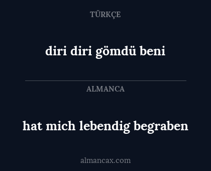 hat mich lebendig begraben - diri diri gömdü beni